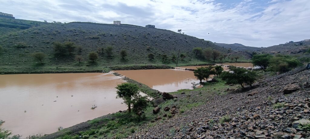 Watershed during the raining season, Sanaa, Yemen